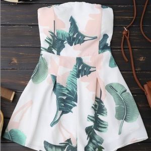 Zaful Palm print romper
